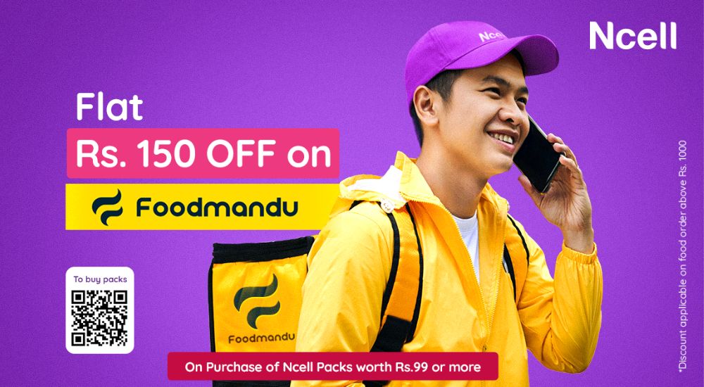 Ncell, Foodmandu bring Rs. 150 flat discount for customers