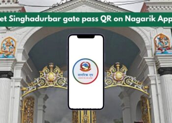 Singhadurbar gate pass QR on the Nagarik App