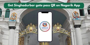 Singhadurbar gate pass QR on the Nagarik App