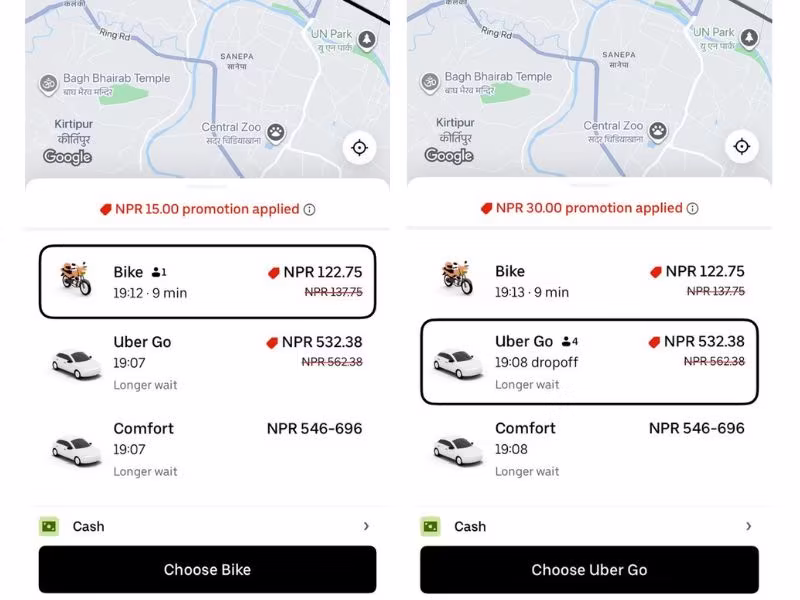 Uber in Nepal launch ride started Kathmandu