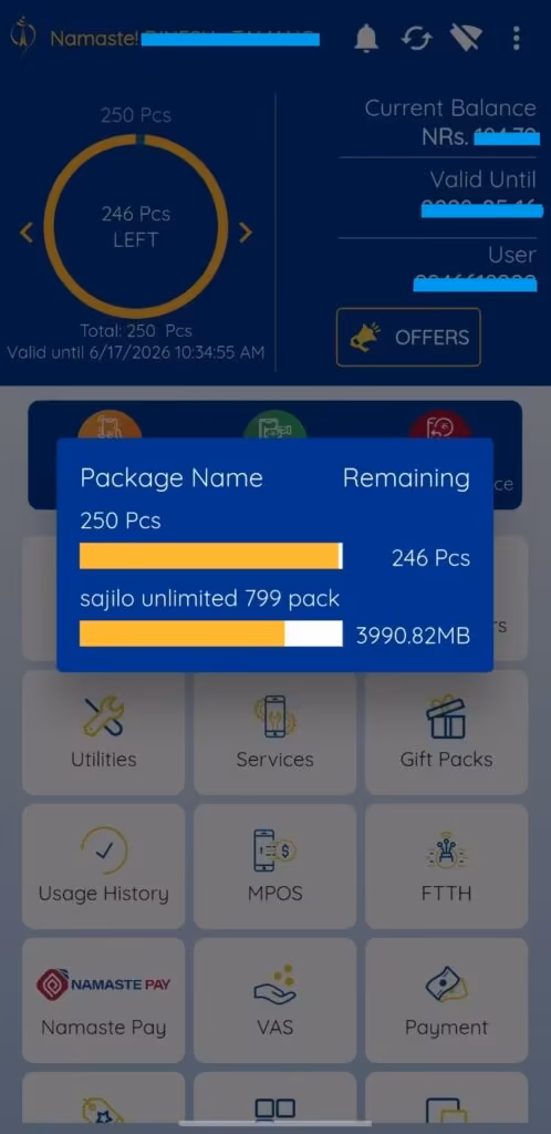 Ntc unlimited pack purchased