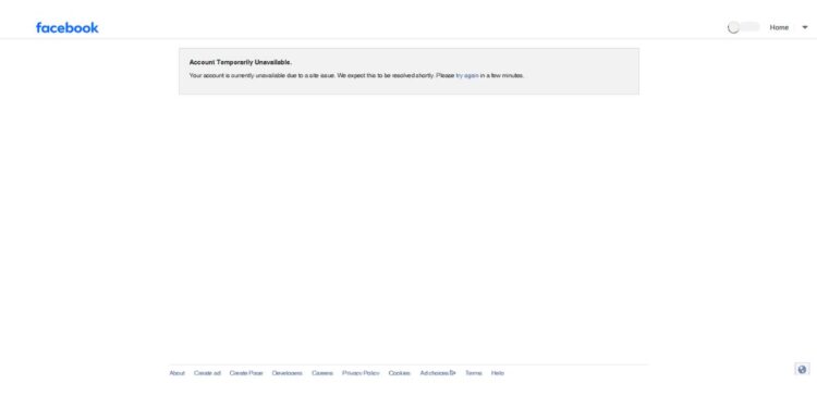 Facebook desktop down