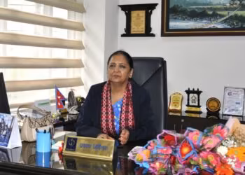 Nepal Telecom MD Sangita Pahadi in office