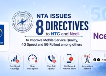 NTA 8 directives to Ntc Ncell for mobile service quality, 4G speed, expansion and 5G roll out