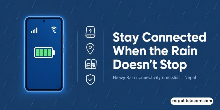 Stay connected for calls text data during heavy rain floods disaster