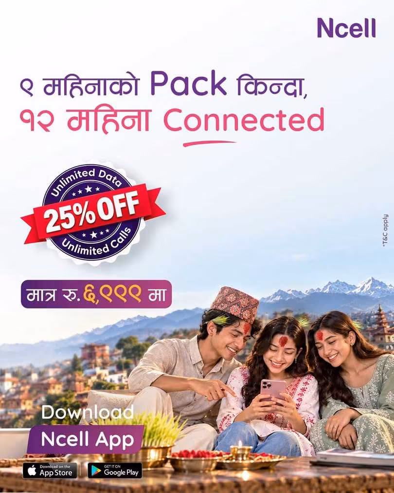 Ncell yearly pack